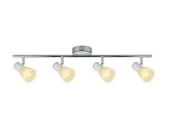 AKUNADECOR Plafón^Regleta Focos Orientables Modelo Cholo /cromo Blanco