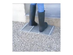 Guillouard Felpudo^Rejilla de pie de acero galvanizado 60 x 30 cm Gris