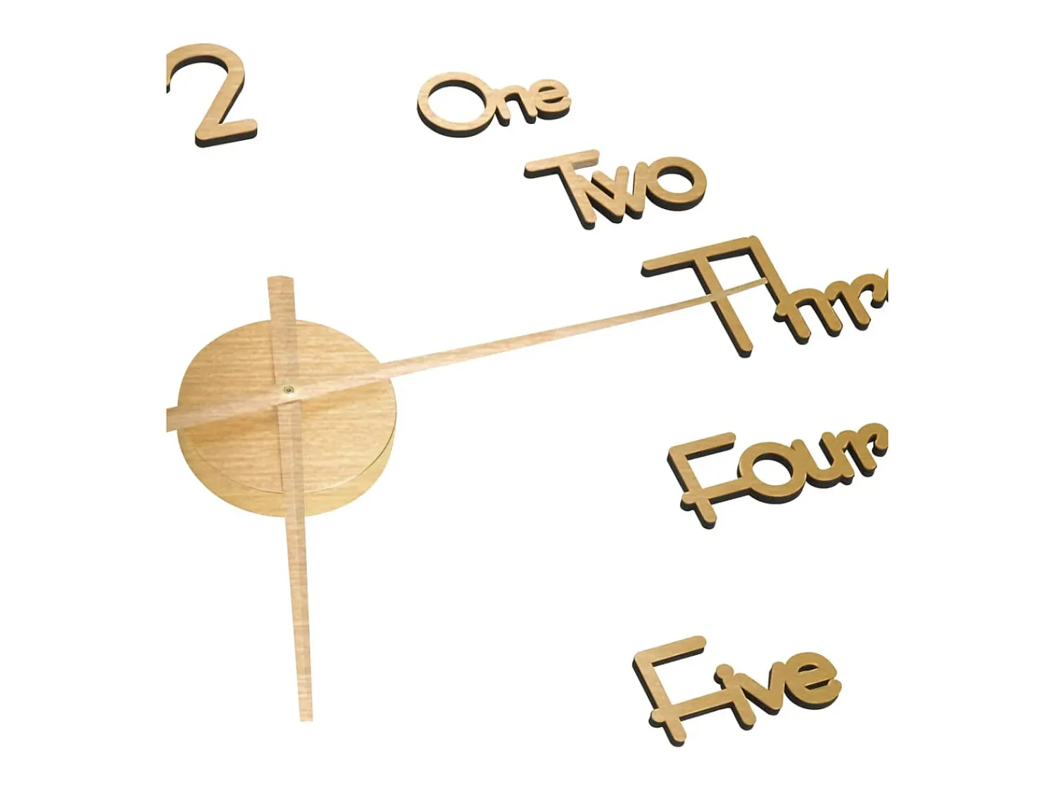 Discount Reloj 3D de pared con diseño moderno 100 cm XXL ES746394 Dorado