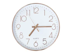 Reloj de pared 30 cm rosa dorado ES797365