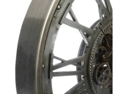 Reloj de Pared con Mecanismo Aparente de Metal Envejecido de 80 cm de Diámetro
