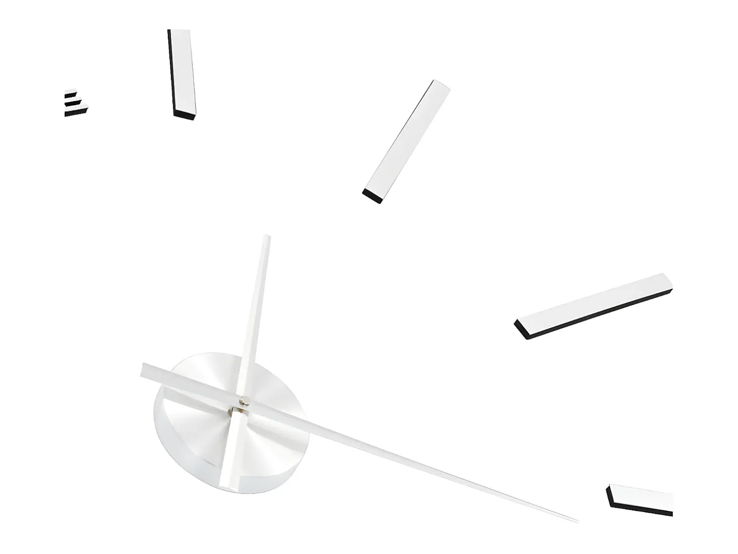 Reloj de pared 3D con diseño moderno 100 cm XXL plateado ES404526
