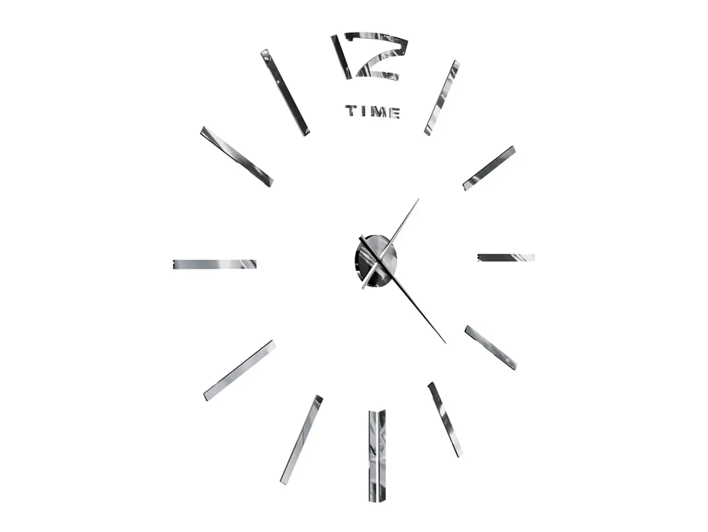 Reloj de pared 3D con diseño moderno 100 cm XXL plateado ES404526