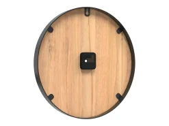 Reloj de pared de hierro y madera de ingeniería marrón Ø39 cm ES318995