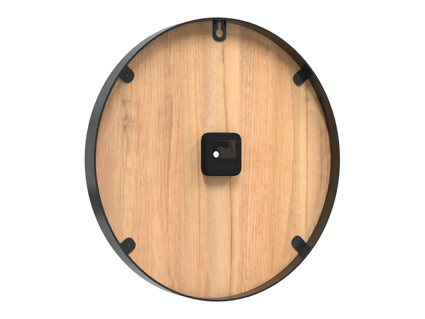 Reloj de pared de hierro y madera de ingeniería marrón Ø39 cm ES318995