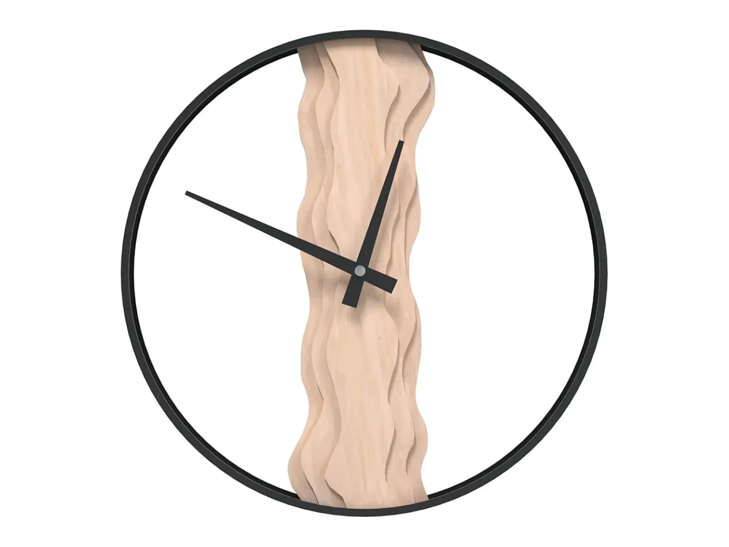 Best Reloj de pared de hierro y madera de roble marrón Ø35 cm ES345202 Marru00f3n