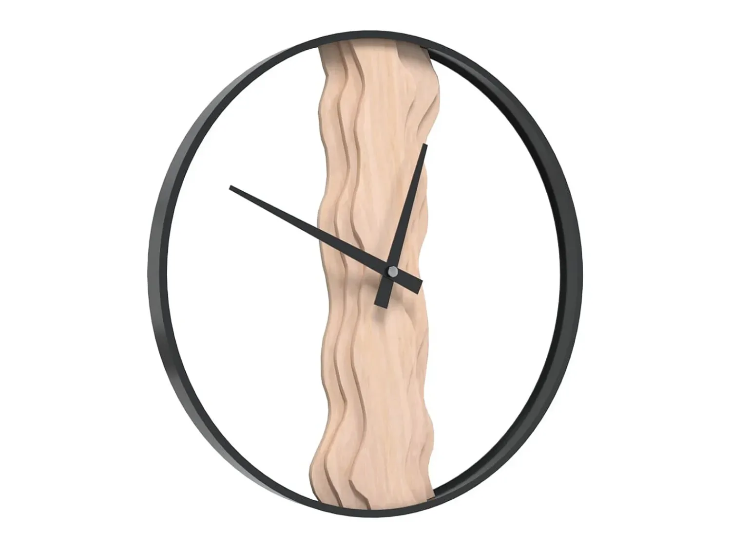 Best Reloj de pared de hierro y madera de roble marrón Ø35 cm ES345202 Marru00f3n