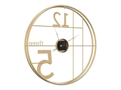 Reloj de pared de hierro dorado Ø50 cm ES121401
