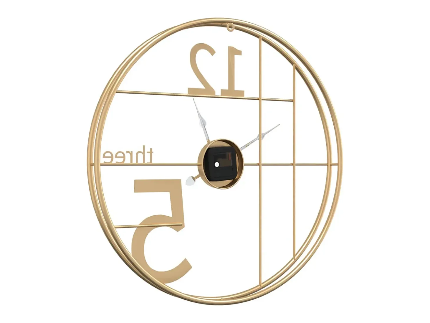 Reloj de pared de hierro dorado Ø50 cm ES121401