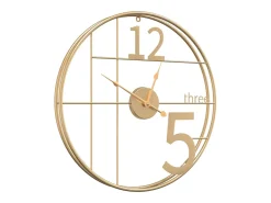 Reloj de pared de hierro dorado Ø50 cm ES121401
