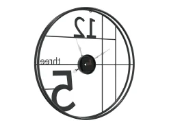 Sale Reloj de pared de hierro Ø50 cm ES824264 Negro