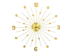 Reloj de pared de metal dorado 70 cm ES475332