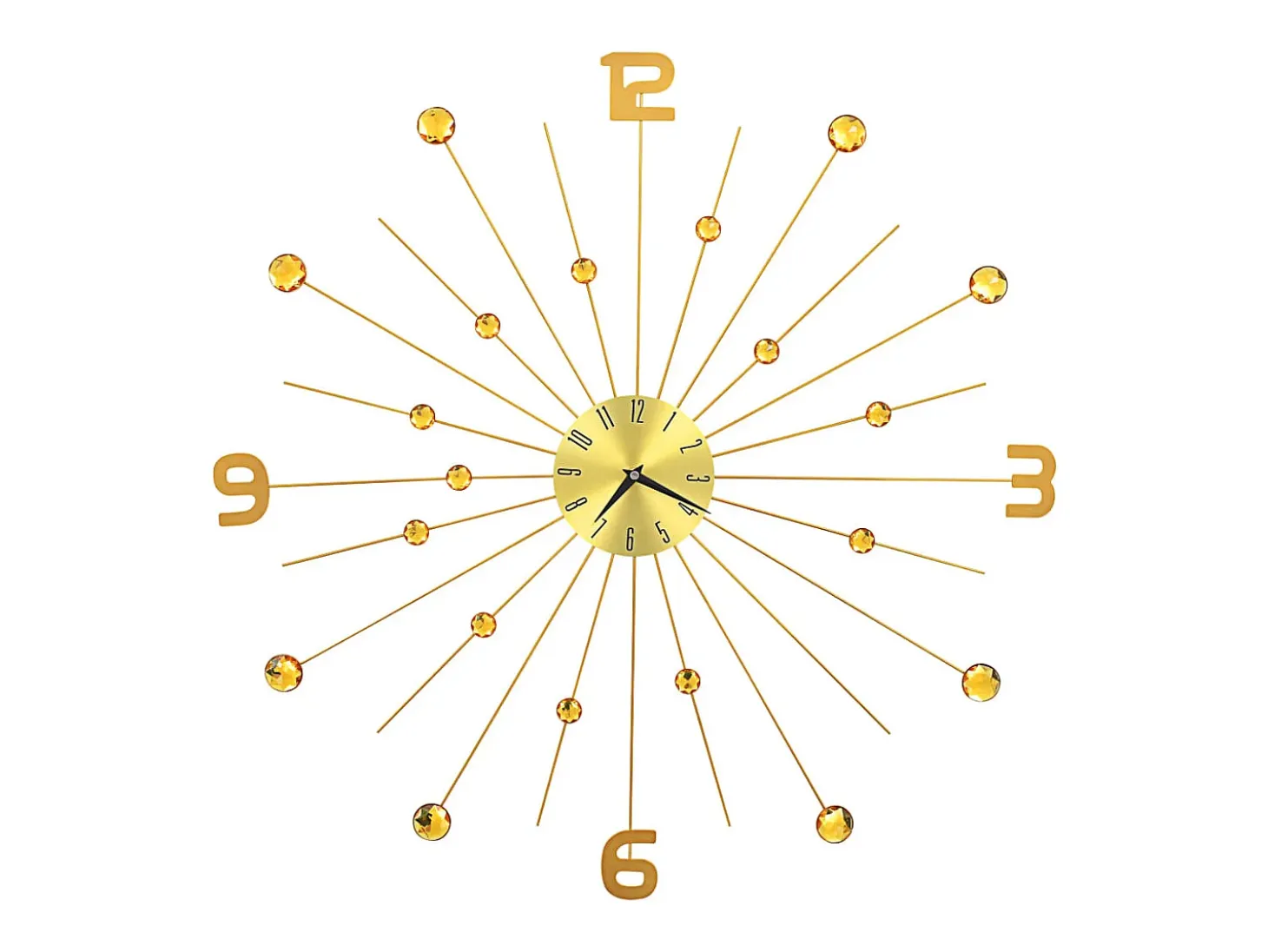 Reloj de pared de metal dorado 70 cm ES475332