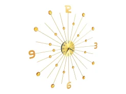 Reloj de pared de metal dorado 70 cm ES475332