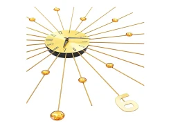 Reloj de pared de metal dorado 70 cm ES475332