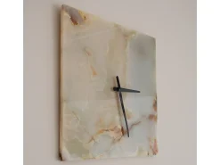 Reloj de pared de ónix esculpido a mano, tamaño grande cuadrado