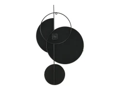 OZAIA Reloj De Pared^Reloj de pared diseño en metal - D. 45 x Alt. 77 x A. 4.5 cm - Negro y dorado - FERNIA Negro / Gris / Dorado