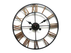 INSIDEART Reloj De Pared^Reloj de pared industrial de hierro y dorado diám 50 cm IRON Bronce