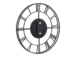 Reloj de pared industrial - D. 80 cm - metal - Negro y dorado - KARIAL