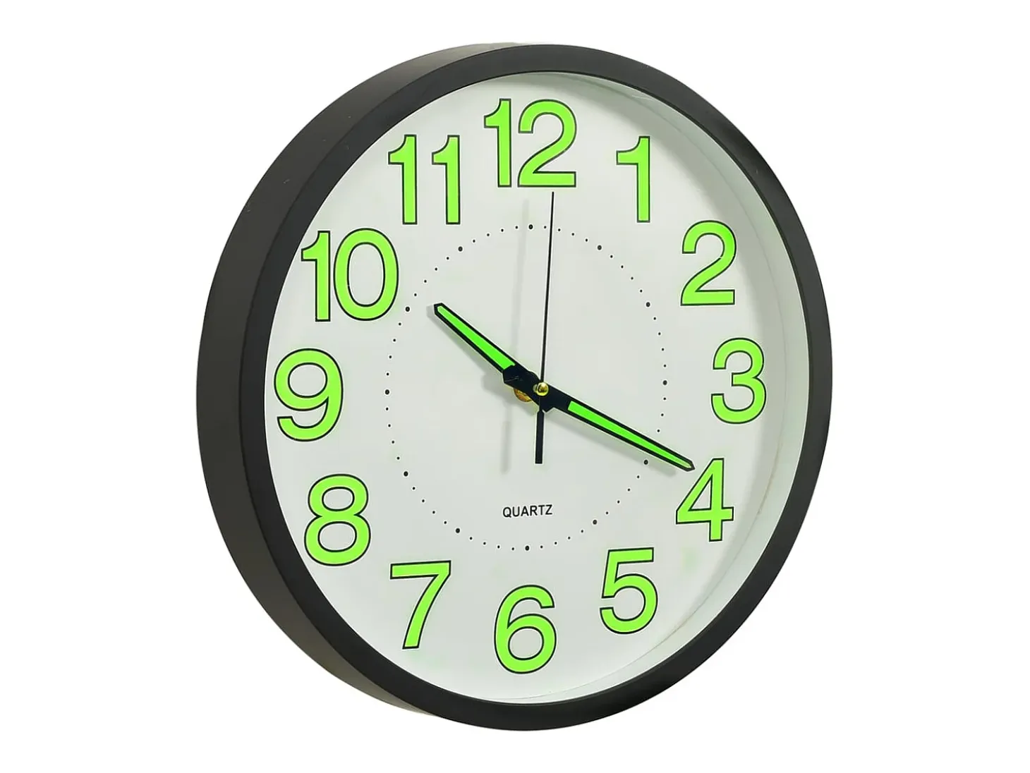 Reloj de pared luminoso negro 30 cm ES599051