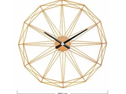 THINIA HOME Reloj De Pared^Reloj de Pared Moderno Ø80cm Dorado