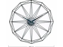 Reloj de Pared Moderno Negro Ø60cm Thinia Home