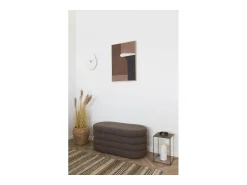 Best House Nordic Reloj de pared orgánico de Viena, cemento blanquecino, 28 x 33 cm Multicolor