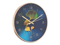 Reloj De Pared^Reloj de pared poliestireno y cristal y azul Ø29,5 cm ES832270 Dorado