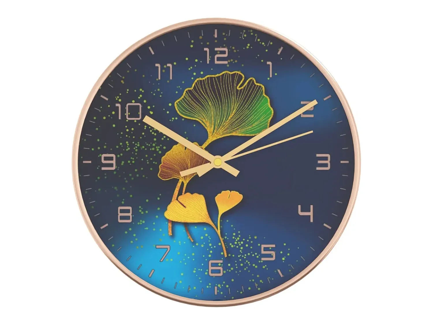 Reloj De Pared^Reloj de pared poliestireno y cristal y azul Ø29,5 cm ES832270 Dorado