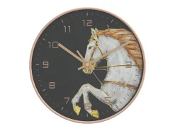 Reloj De Pared^Reloj de pared poliestireno y cristal y blanco Ø29,5 cm ES642293 Dorado