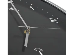 Reloj de pared radiocontrol movimiento de cuarzo 31 cm negro ES387368