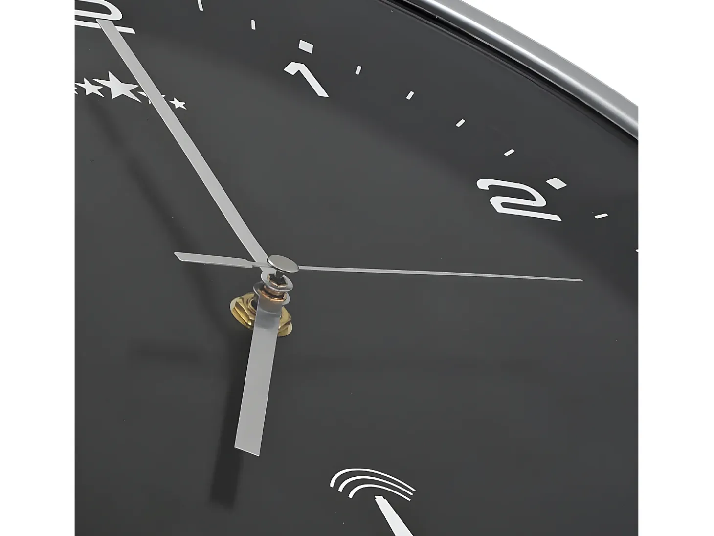 Reloj de pared radiocontrol movimiento de cuarzo 31 cm negro ES387368