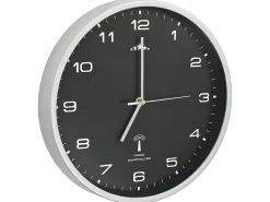 Reloj de pared radiocontrol movimiento de cuarzo 31 cm negro ES387368