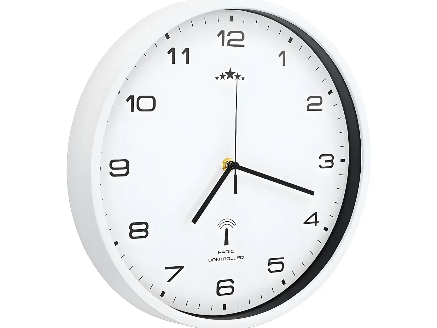 Outlet Reloj de pared radiocontrol movimiento de cuarzo 31 cm ES460054 Blanco