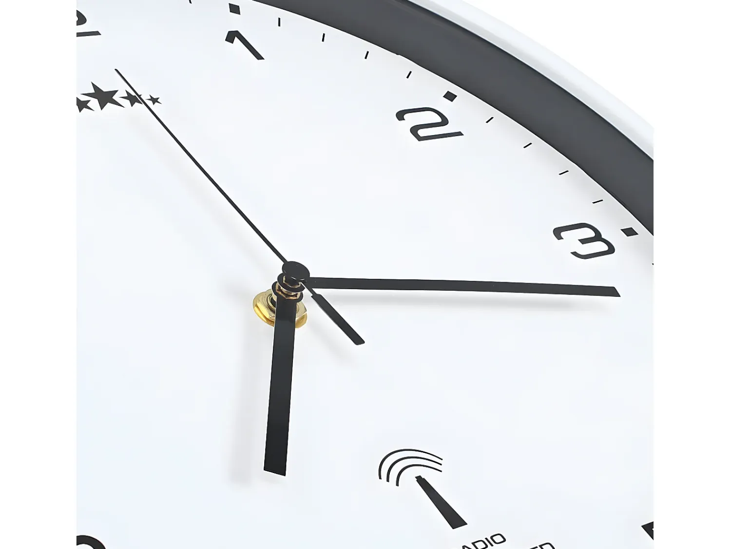 Outlet Reloj de pared radiocontrol movimiento de cuarzo 31 cm ES460054 Blanco