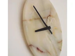 Reloj De Pared^Reloj de pared redondo tallado a mano en ónix Verde claro