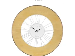 Sale WOMO-DESIGN Reloj de Pared Reloj de Diseño Reloj Decorativo Salón Madera Retro Alfheim Ø 85 Color natural claro