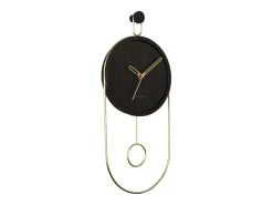 Reloj de pared Swing Pendulum - Negro - Ø20cm