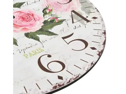 Reloj De Pared^Reloj de pared vintage con flores 30 cm ES157678 Multicolor