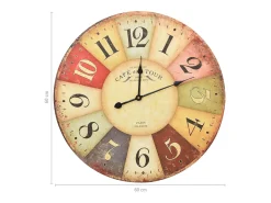 Reloj De Pared^Reloj de pared vintage colorido 60 cm ES169708 Multicolor