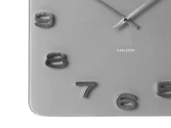 Reloj de pared vintage cuadrado - Gris