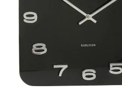 Reloj de pared vintage cuadrado - Negro