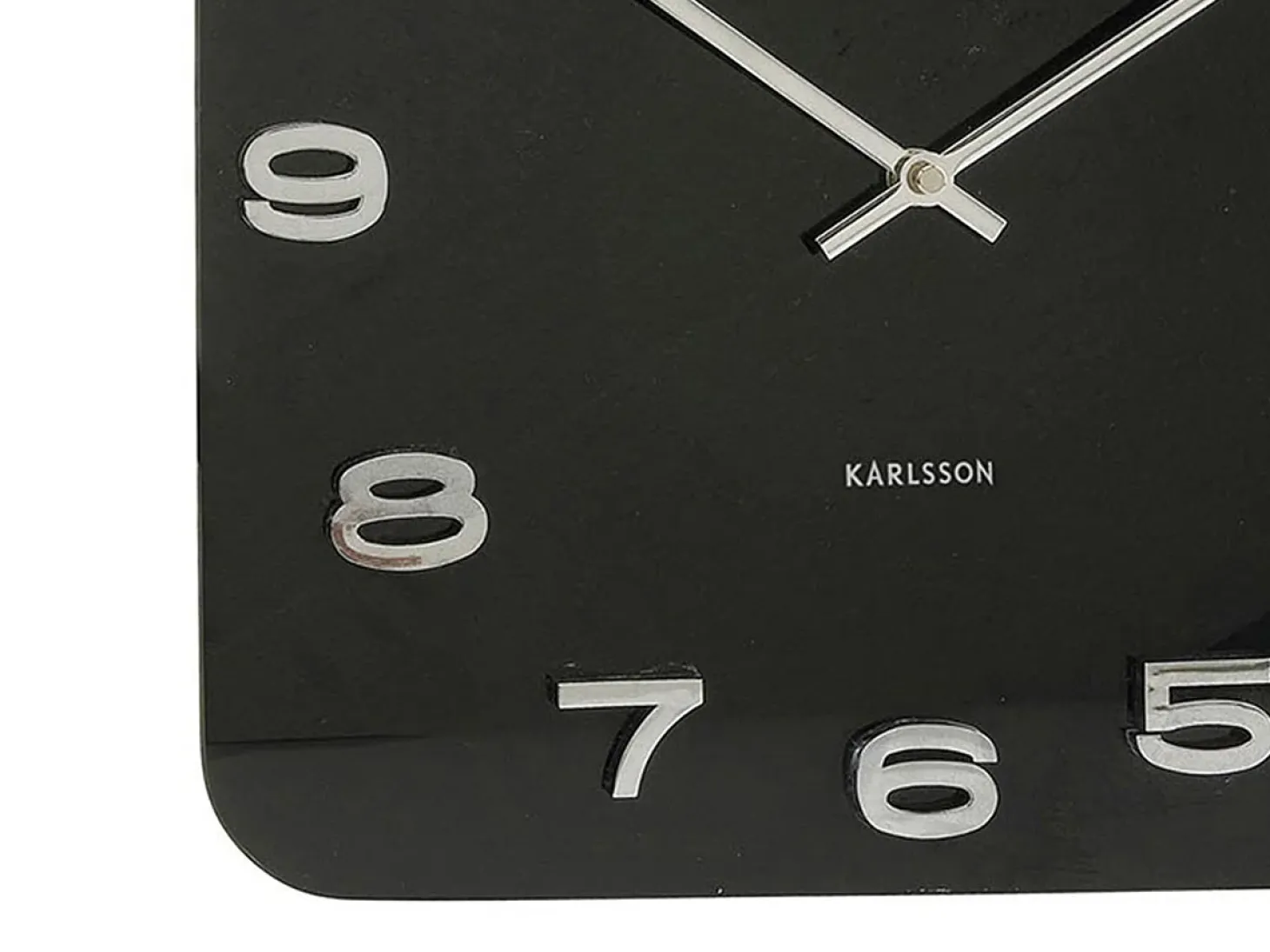 Reloj de pared vintage cuadrado - Negro