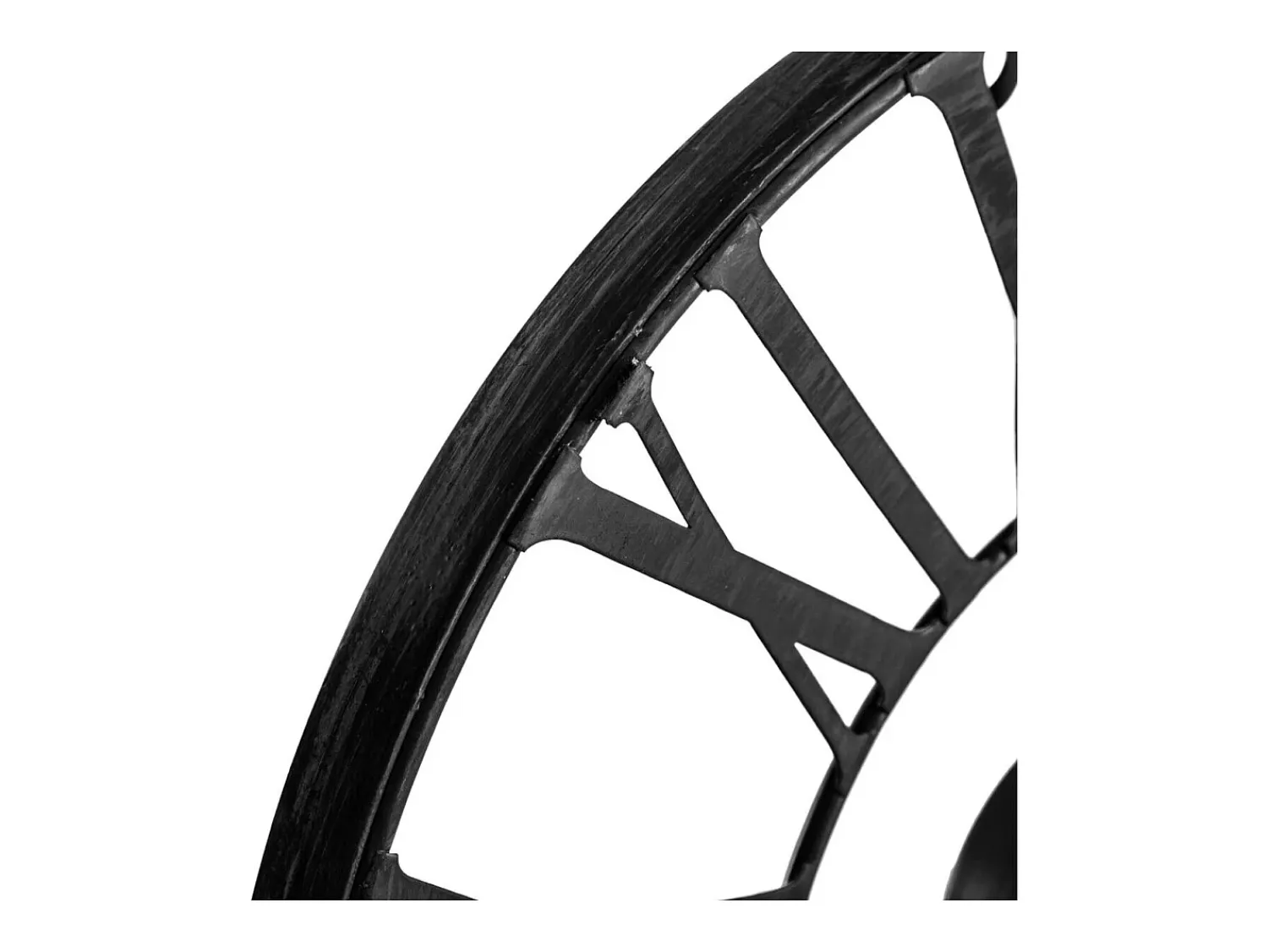 Hot Atmosphera Reloj de Pared Vintage Industrial D 36,5 cm Negro