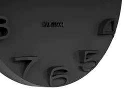 KARLSSON Reloj De Pared^Reloj moderno con agujas cromadas On the Edge Negro