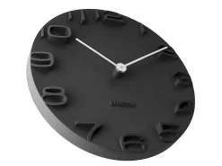KARLSSON Reloj De Pared^Reloj moderno con agujas cromadas On the Edge Negro