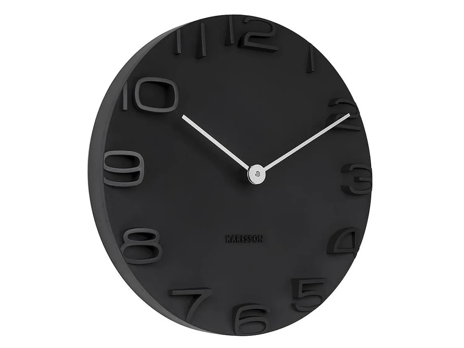 KARLSSON Reloj De Pared^Reloj moderno con agujas cromadas On the Edge Negro
