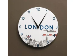 Reloj De Pared^Reloj redondo de madera Ø 30 cm Multicolor