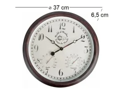 Clearance World Of Weather Reloj termómetro/higrómetro para exteriores Marru00f3n