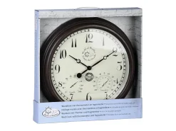 Clearance World Of Weather Reloj termómetro/higrómetro para exteriores Marru00f3n